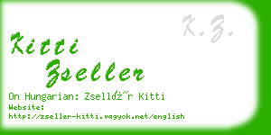 kitti zseller business card